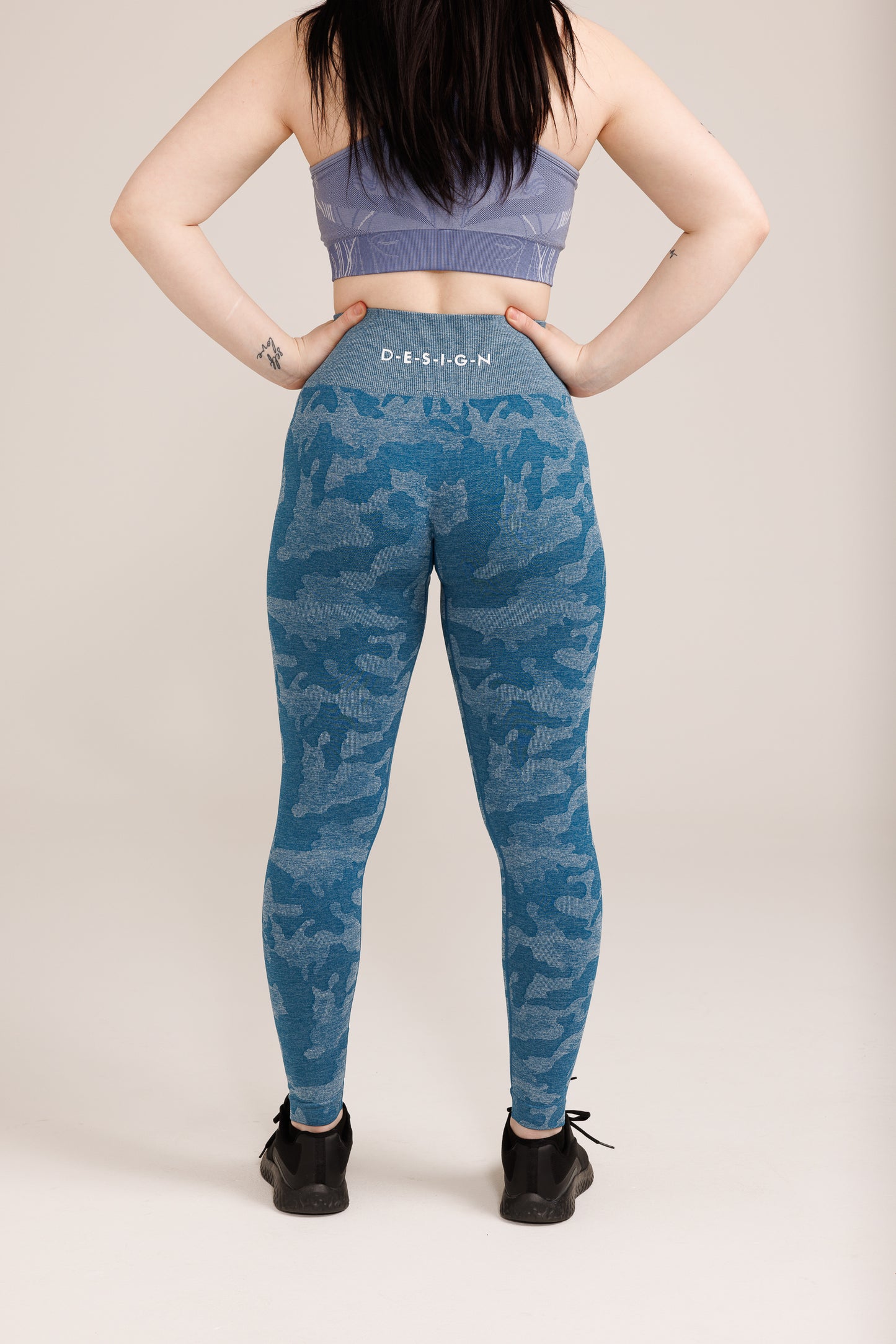 Camo Blue Print Leggings