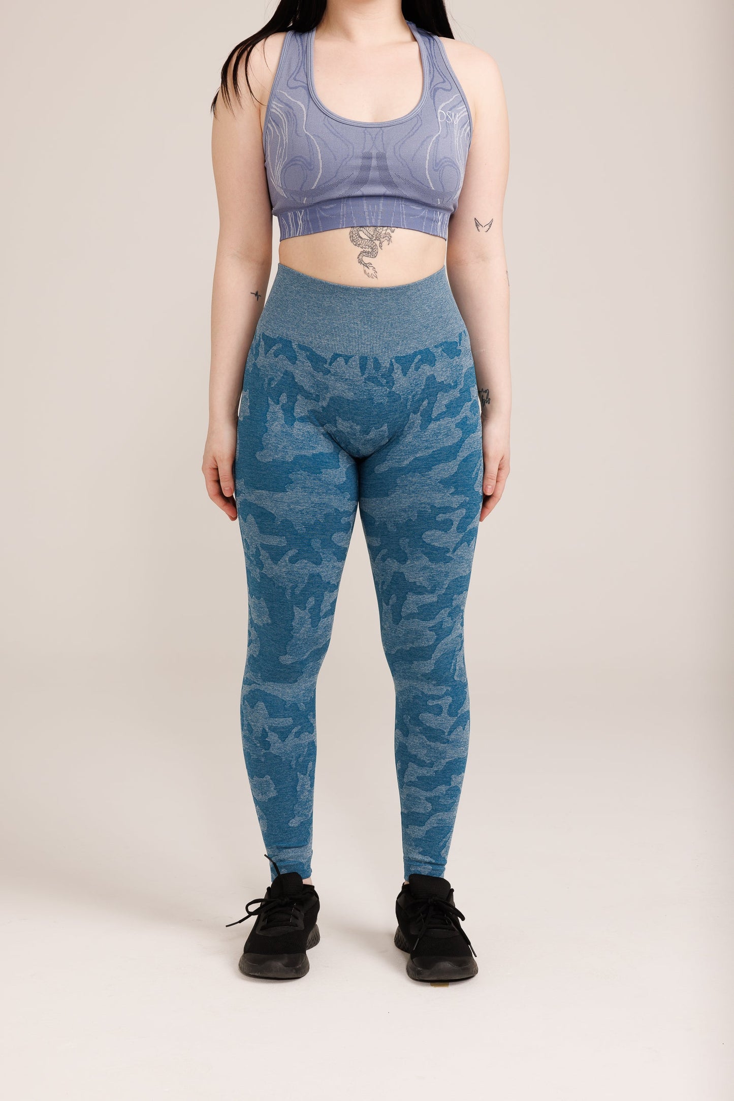 Camo Blue Print Leggings