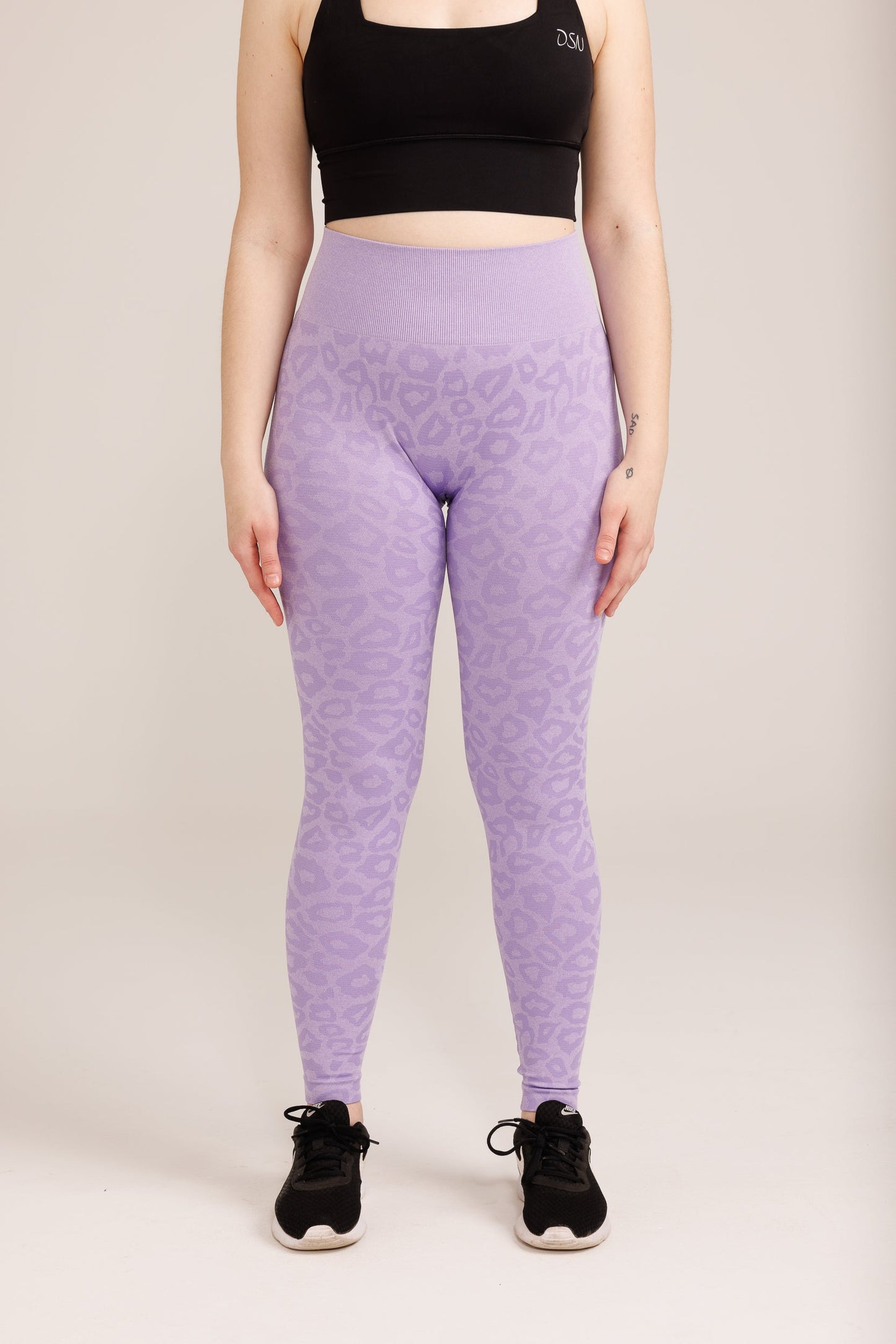 Leopard Purple Print Leggings