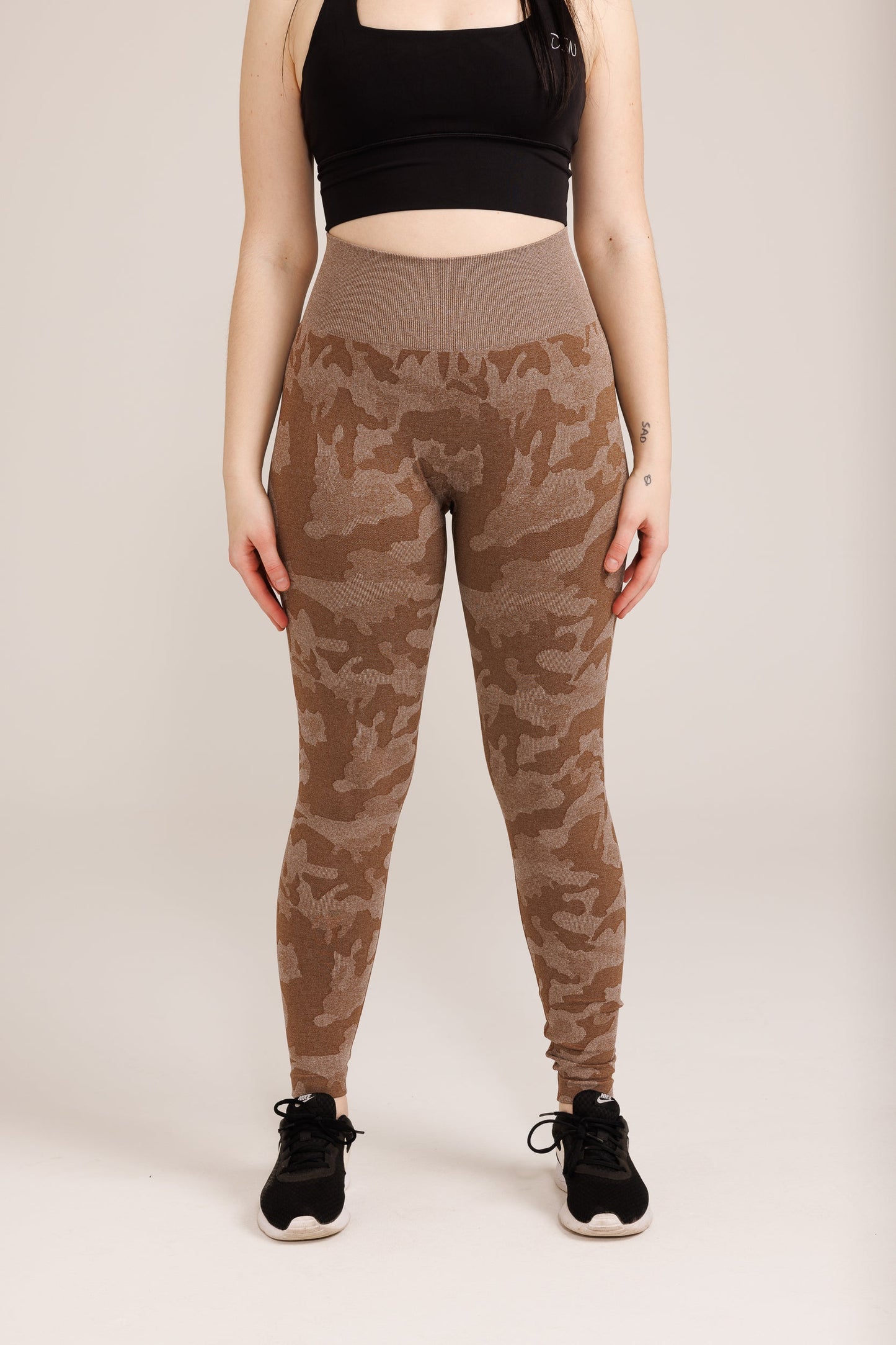 Camo Brown Print Leggings