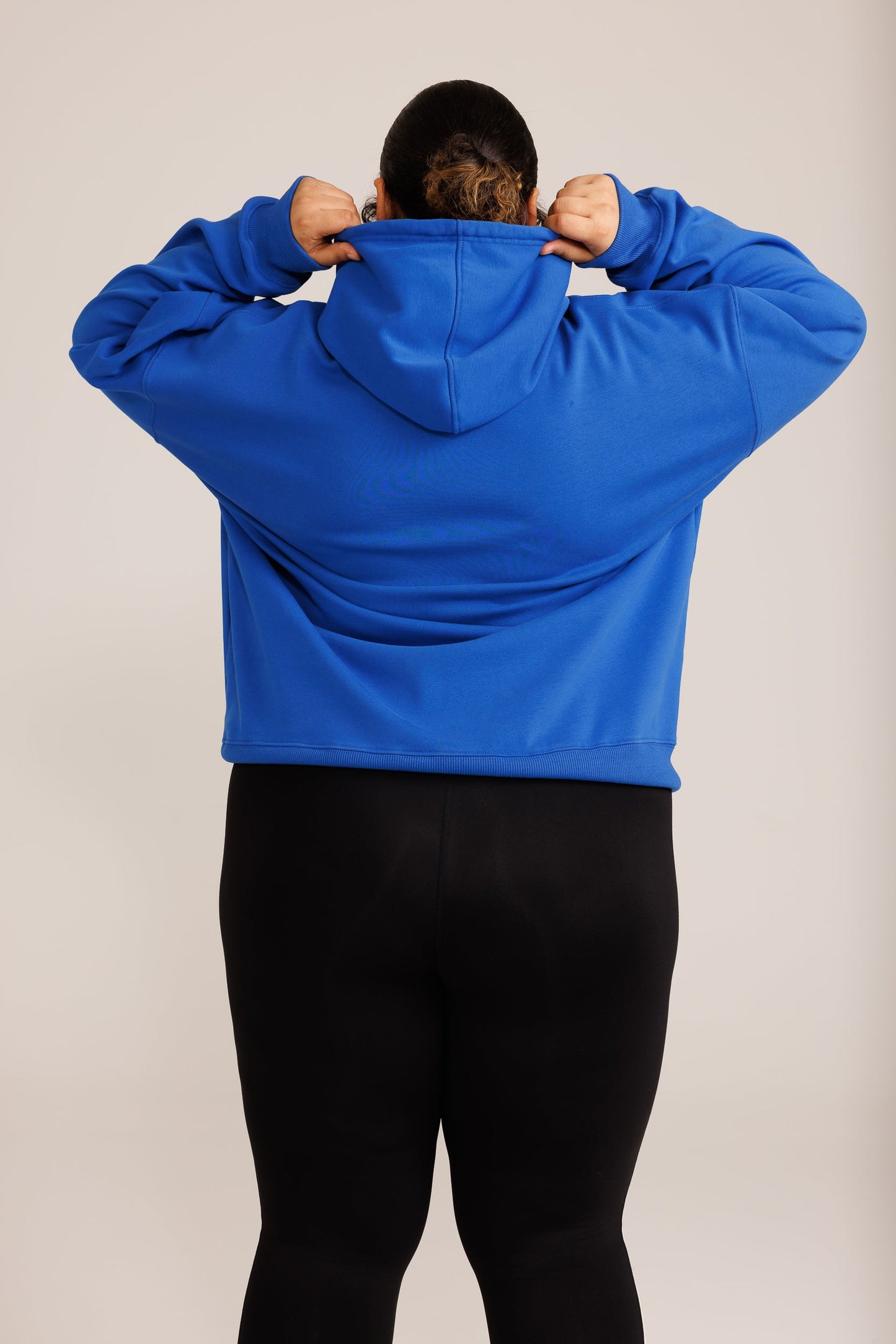 D-E-S-I-G-N Cobalt Blue Velvet Interior Hoodie
