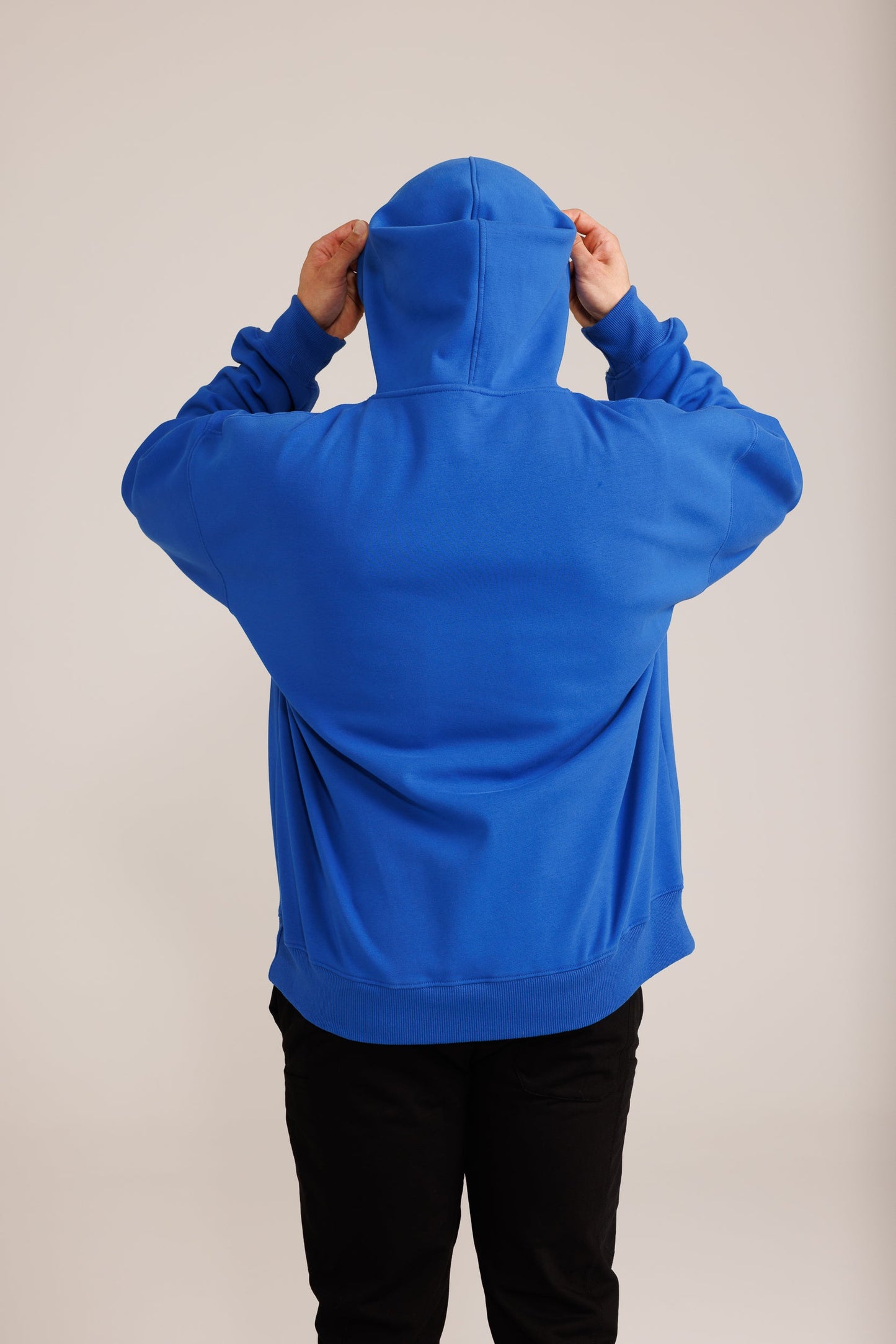 D-E-S-I-G-N Cobalt Blue Velvet Interior Hoodie