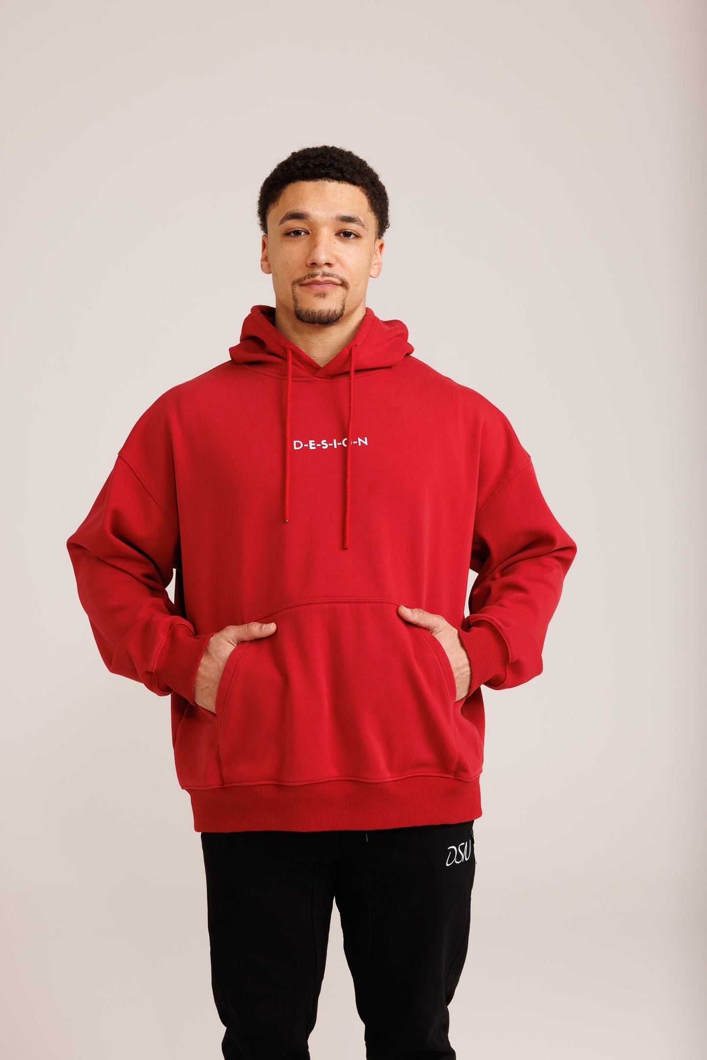 D-E-S-I-G-N Carmine Red Velvet Interior Hoodie
