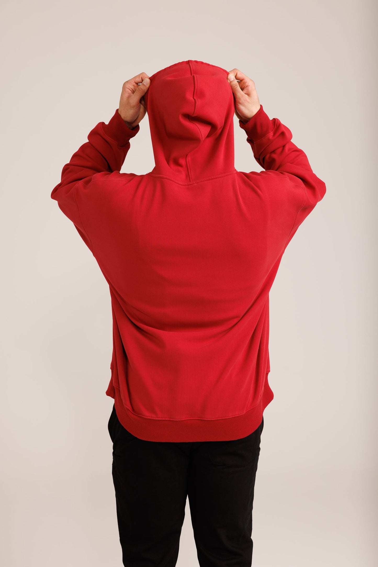 D-E-S-I-G-N Carmine Red Velvet Interior Hoodie