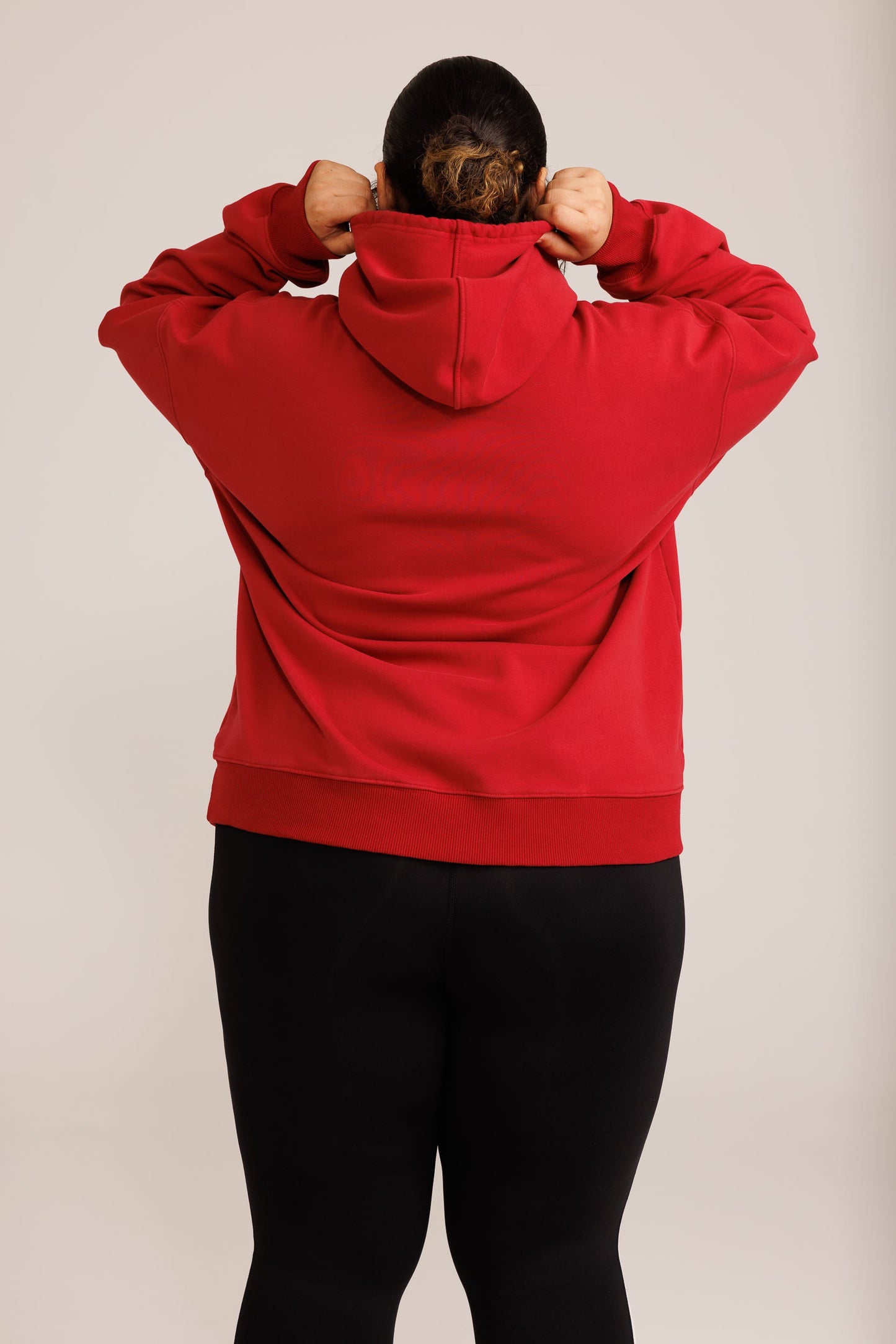 D-E-S-I-G-N Carmine Red Velvet Interior Hoodie