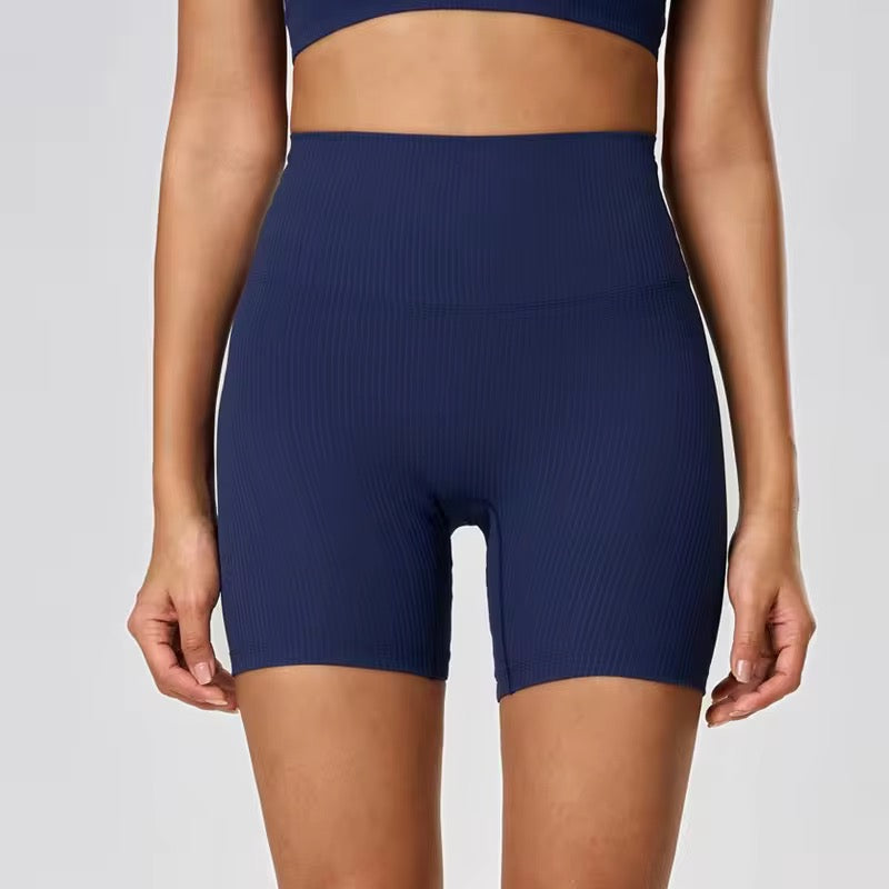 6'' High Waist Ribbed Shorts