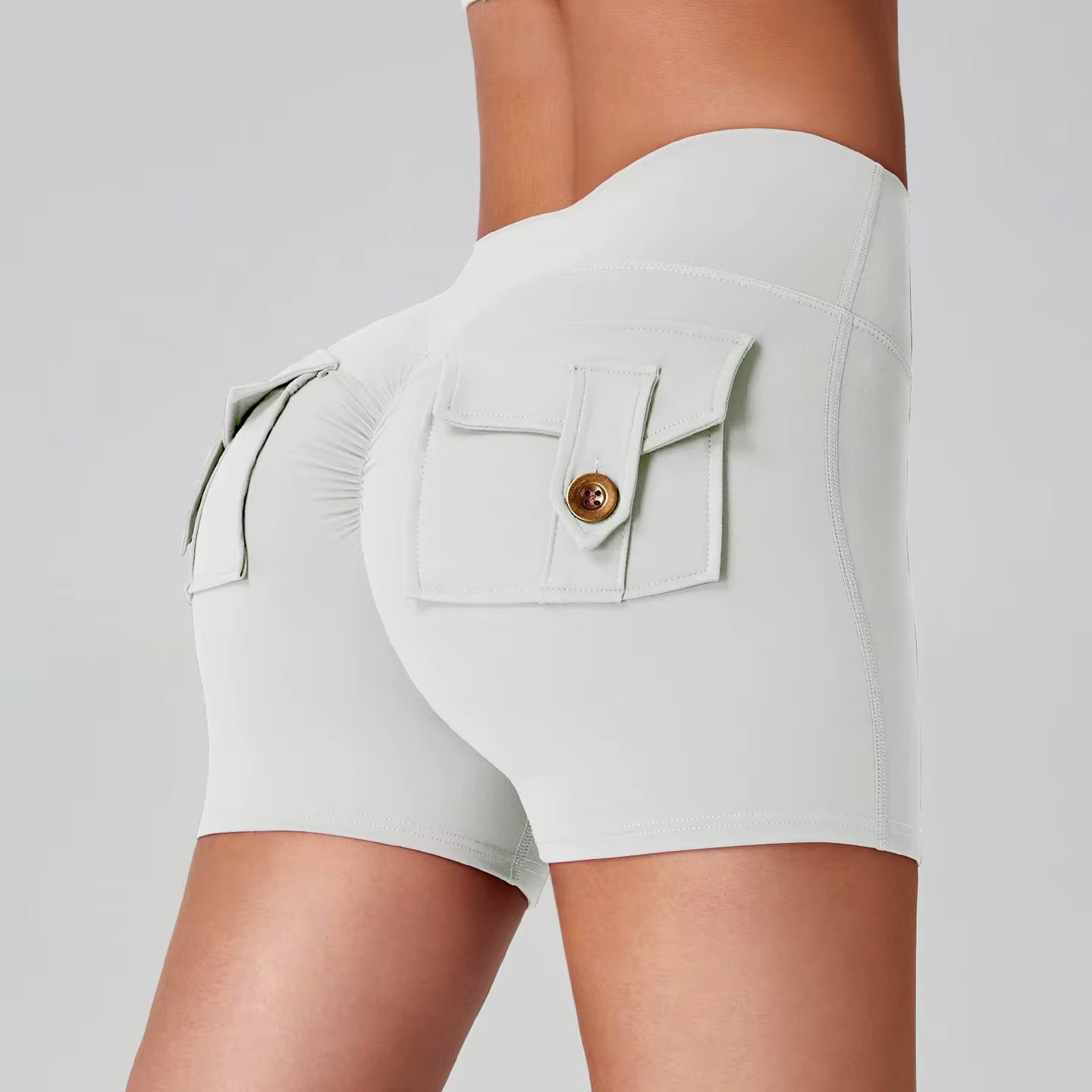 Elastic Cargo Shorts