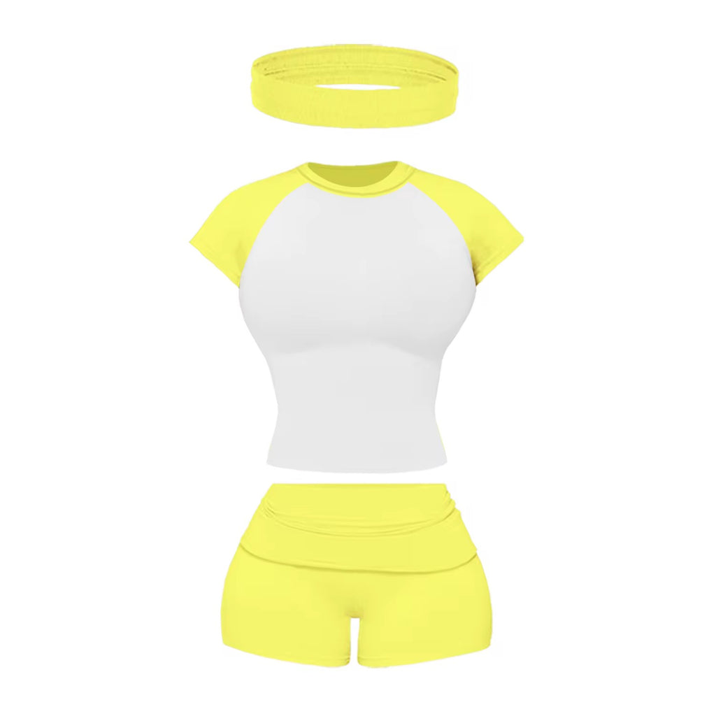 Fold-Over Shorts Headband Set