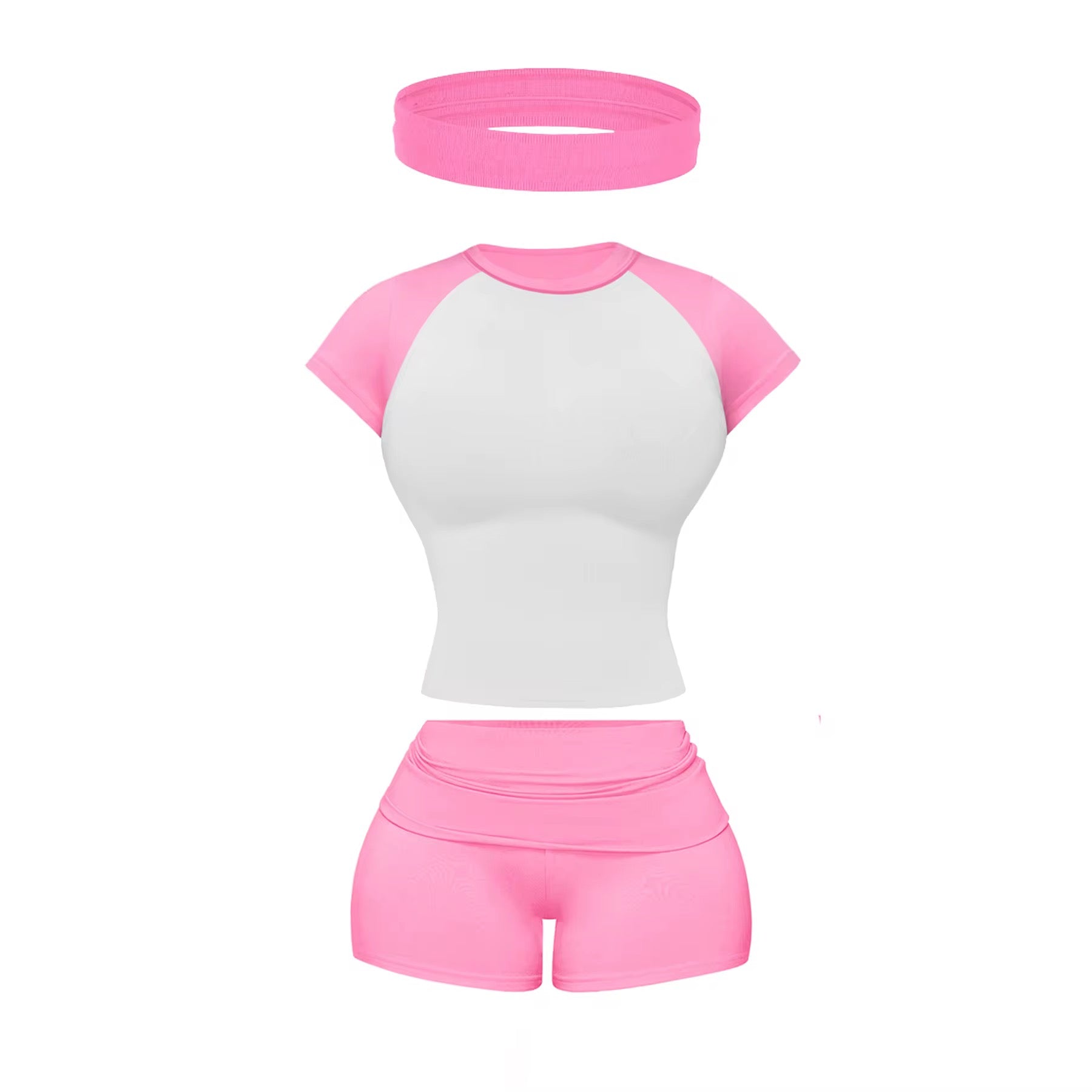 Fold-Over Shorts Headband Set