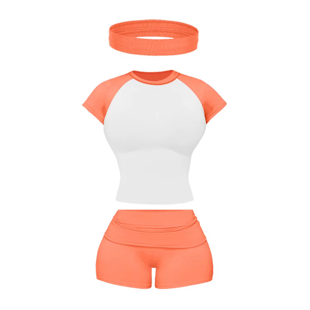 Fold-Over Shorts Headband Set