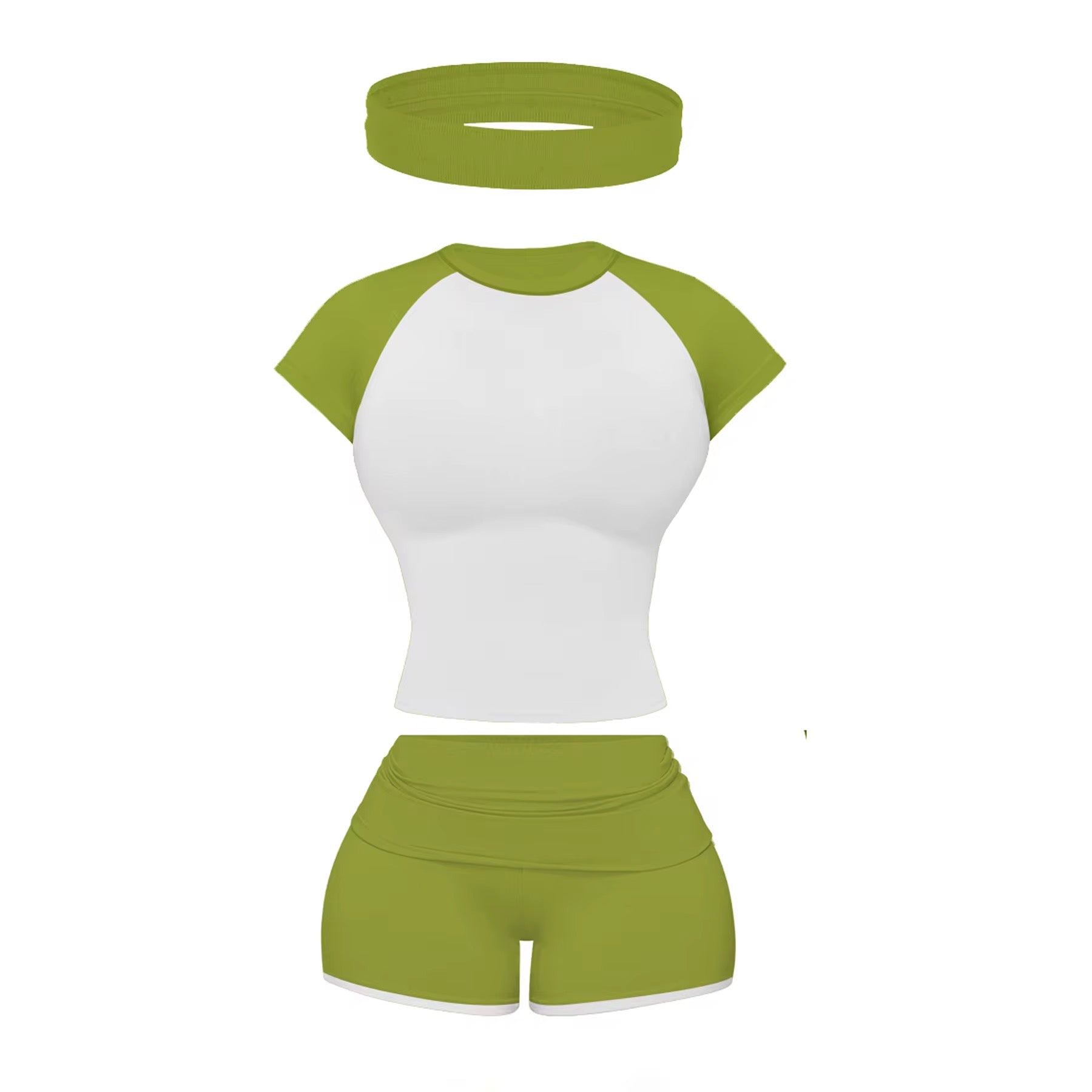 Fold-Over Shorts Headband Set