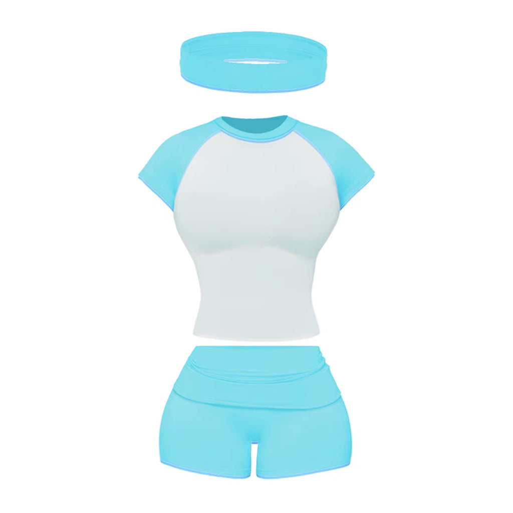 Fold-Over Shorts Headband Set