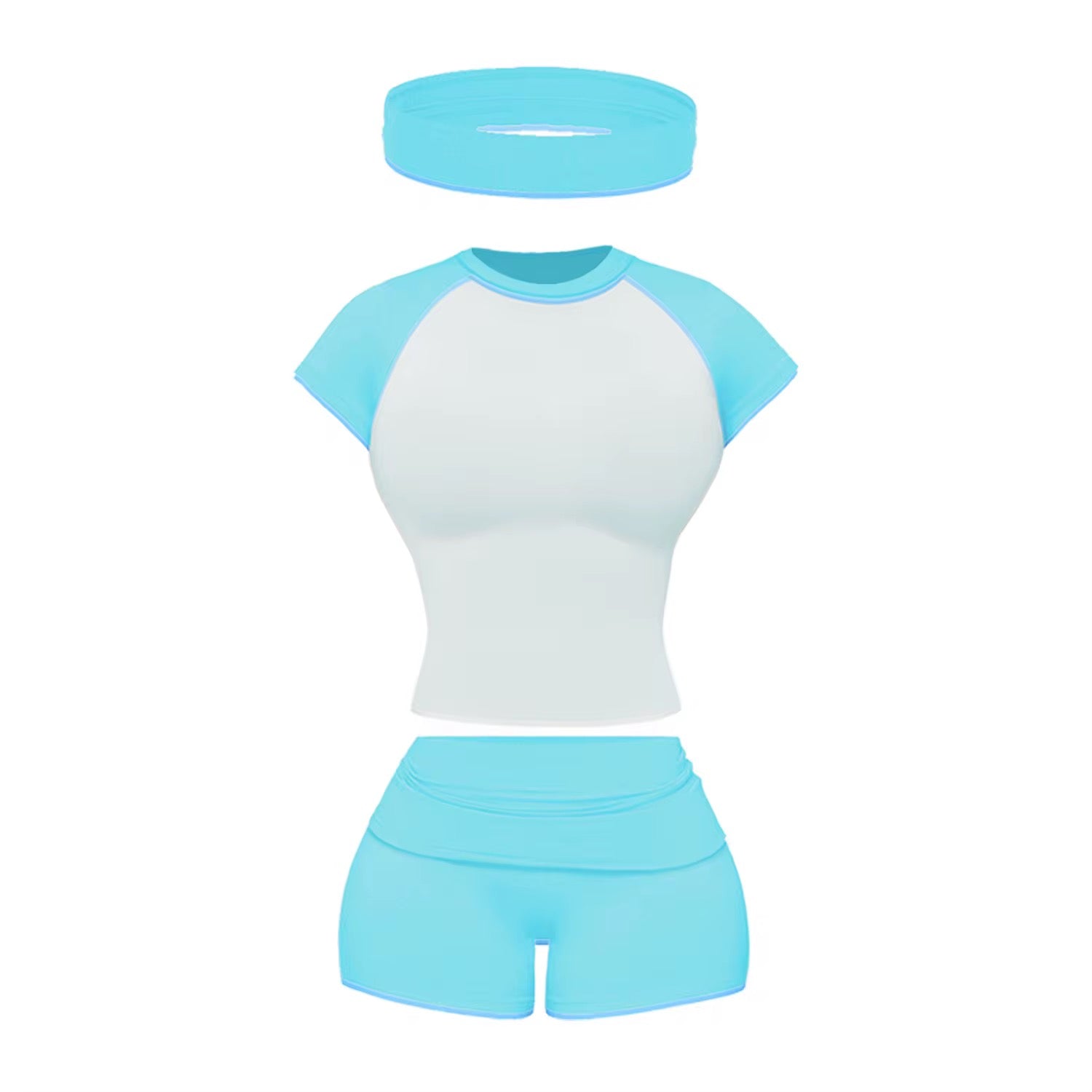 Fold-Over Shorts Headband Set