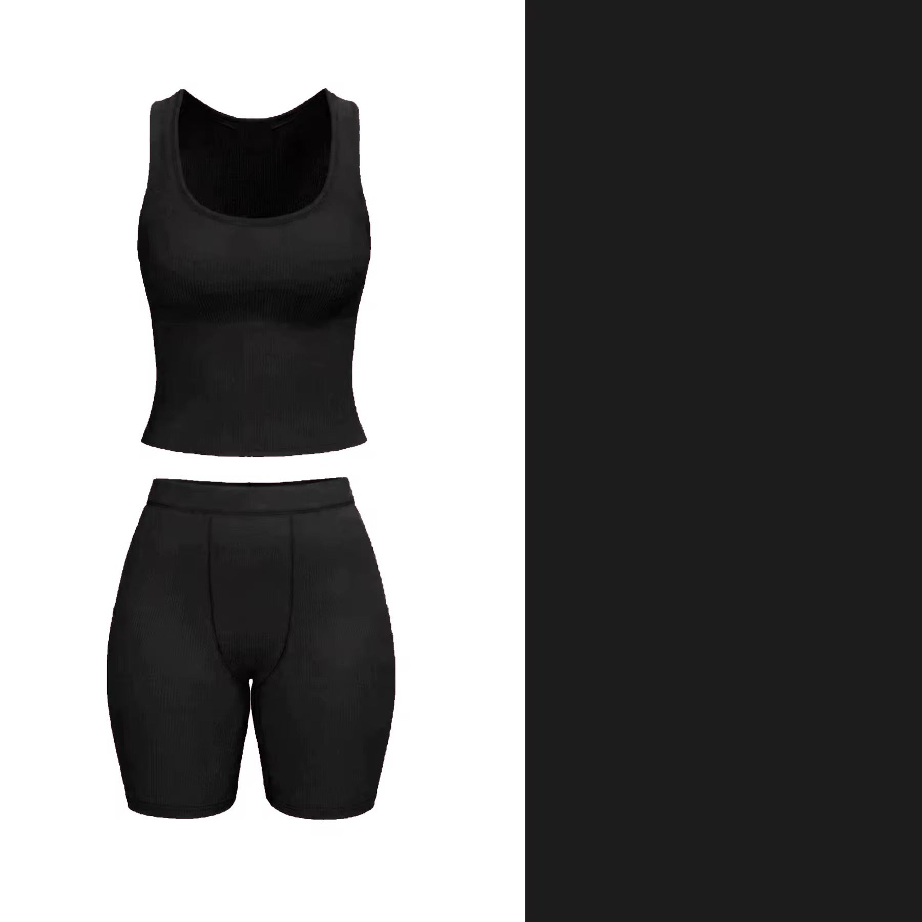 100% Cotton Ribbed Short Set