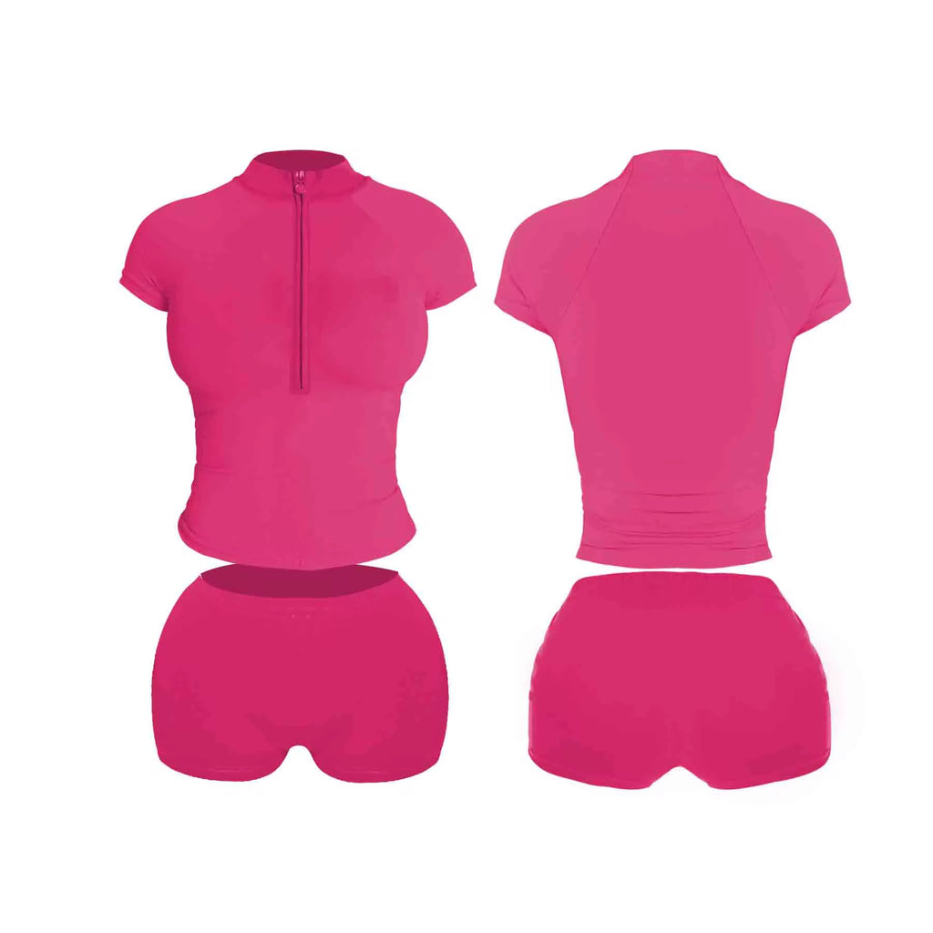 ZipT-Shirt Short Set