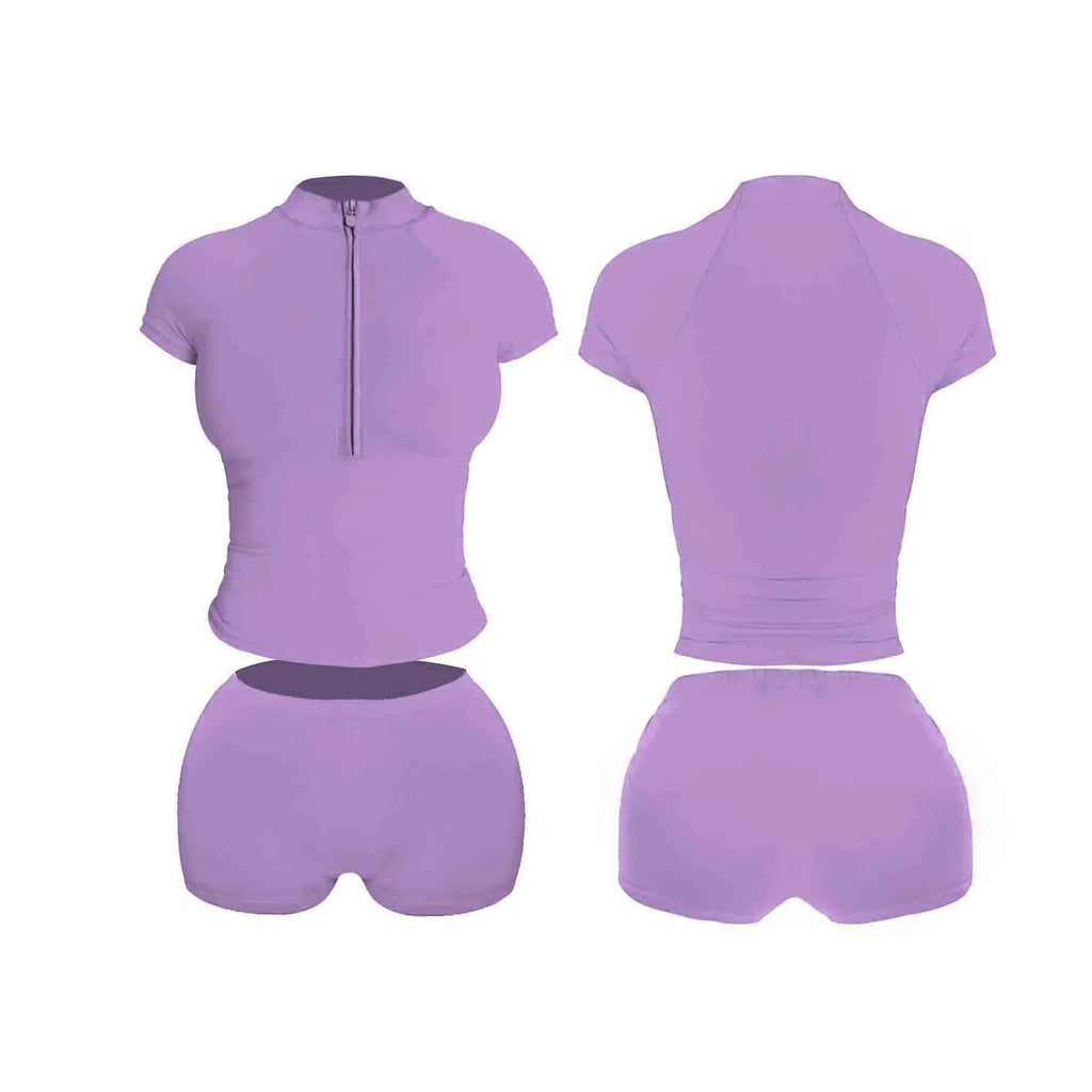 ZipT-Shirt Short Set
