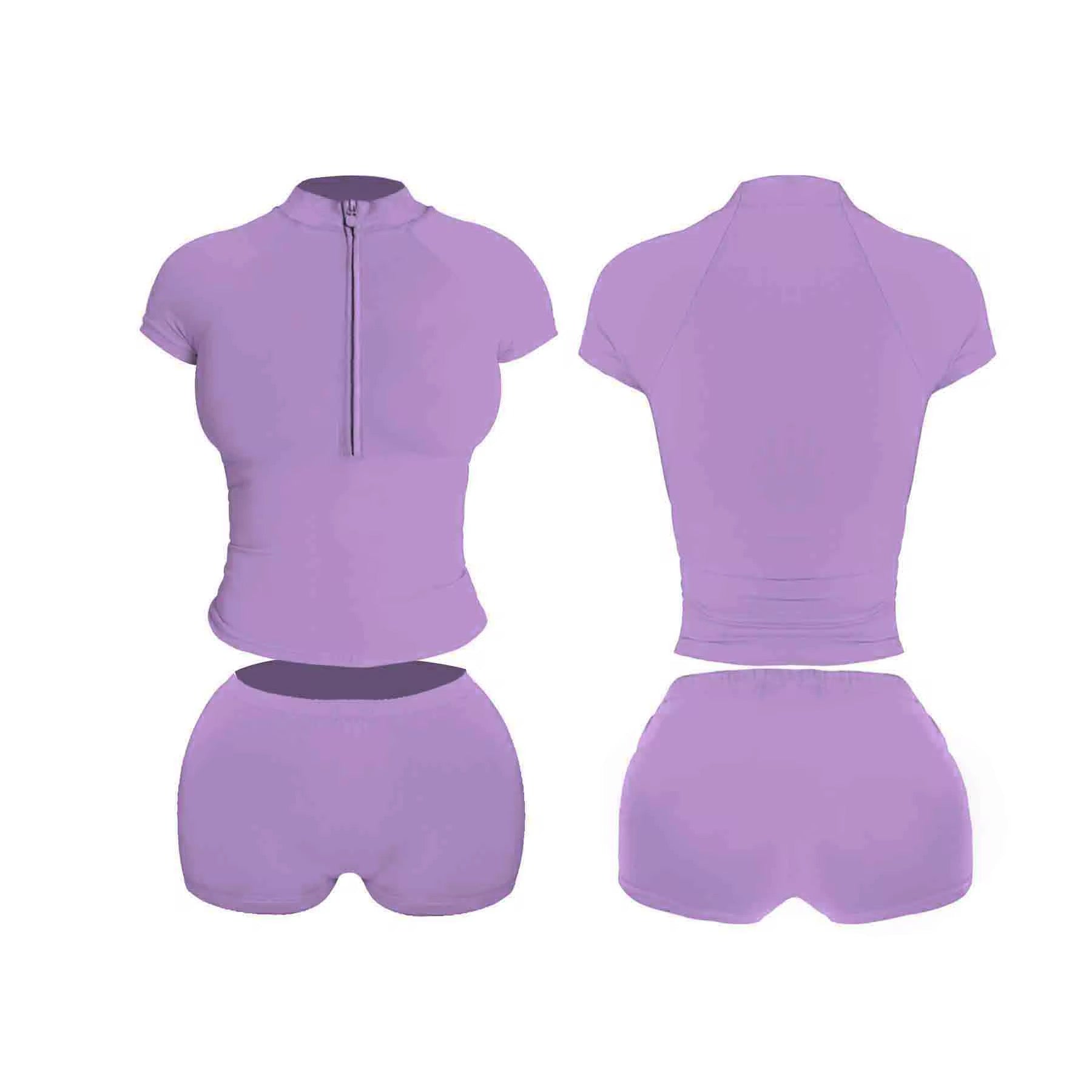 ZipT-Shirt Short Set