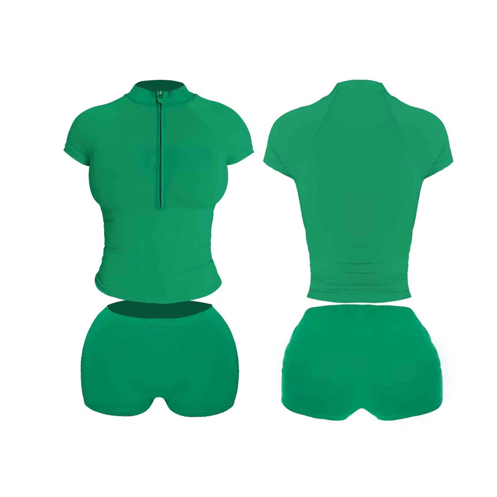 ZipT-Shirt Short Set