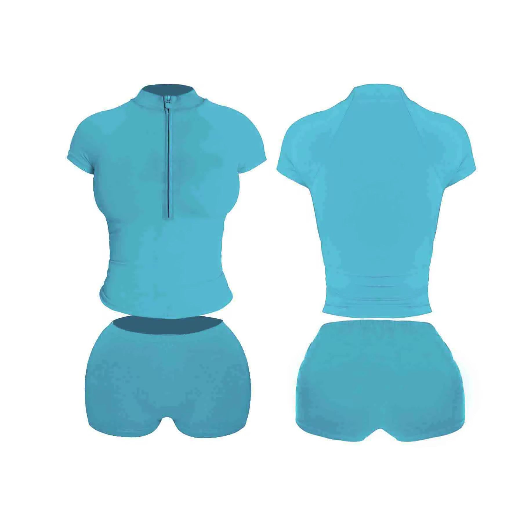 ZipT-Shirt Short Set