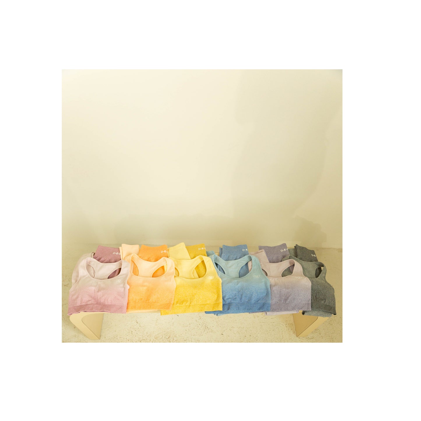 Women's Gradient Bra Set (Apricot)