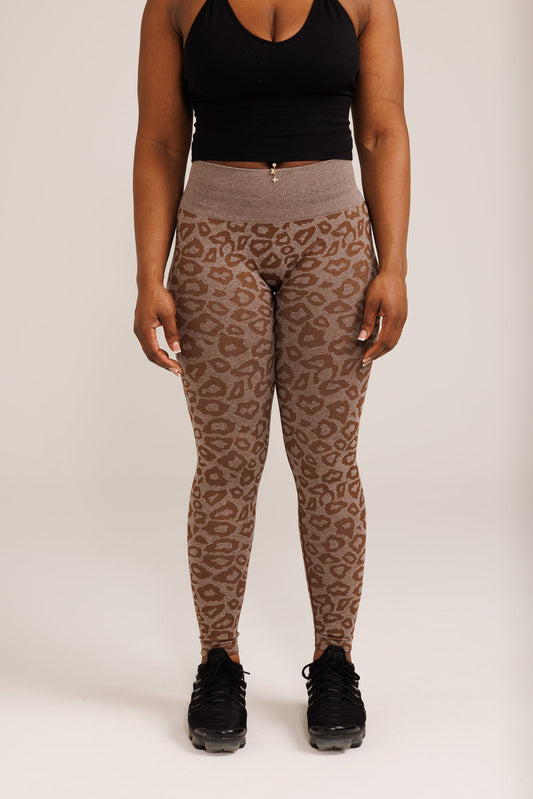 Leopard Brown Print Leggings