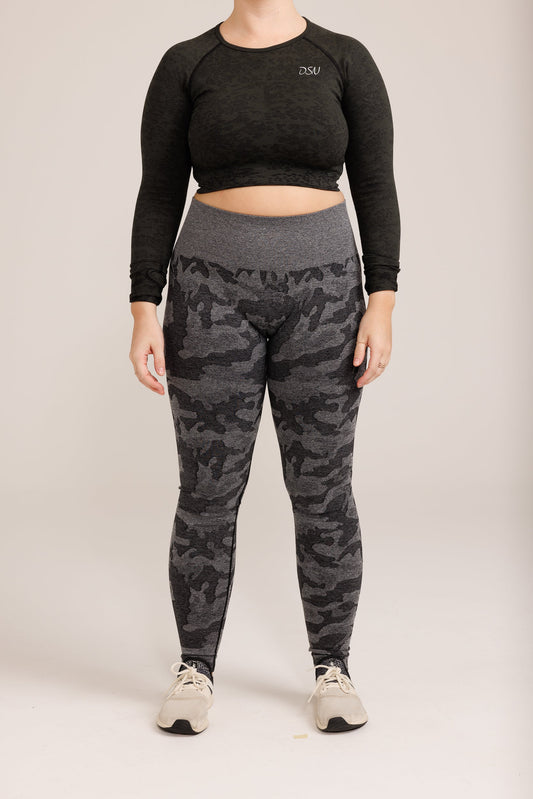 Camo Black Print Leggings