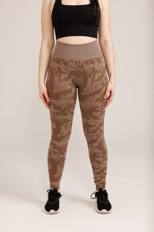 Camo Brown Print Leggings