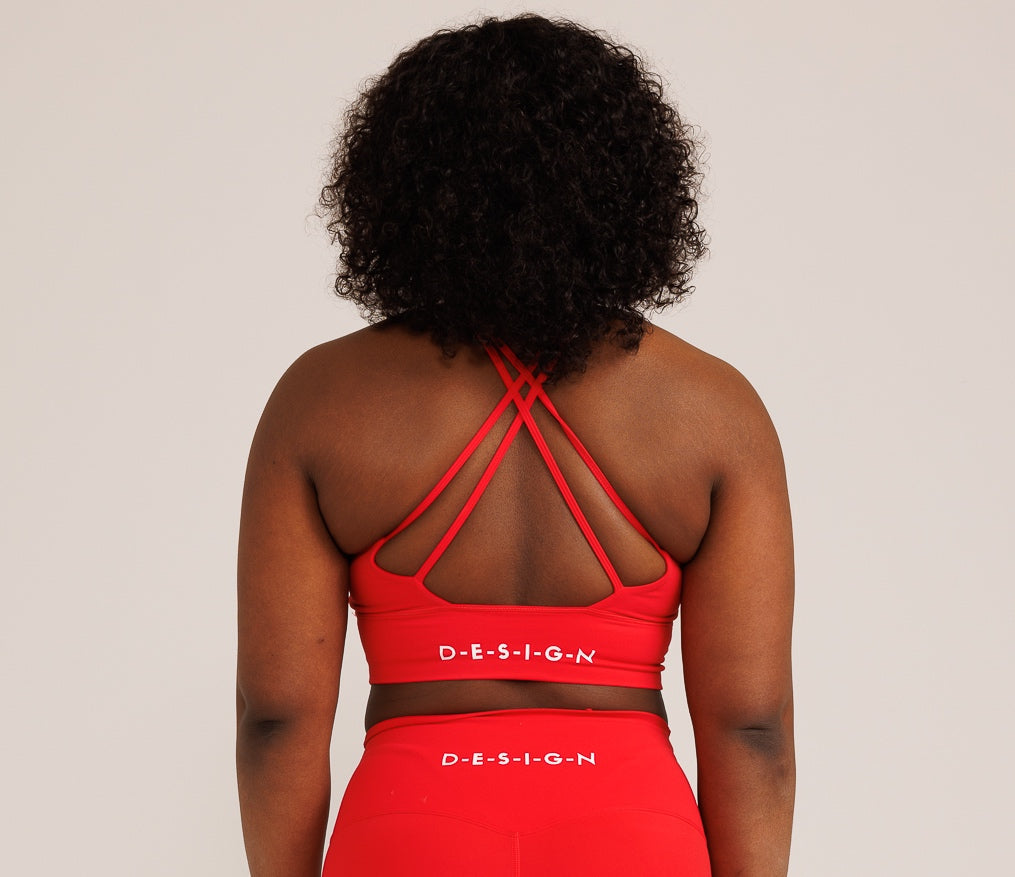 DSN Ribbed Red Bra