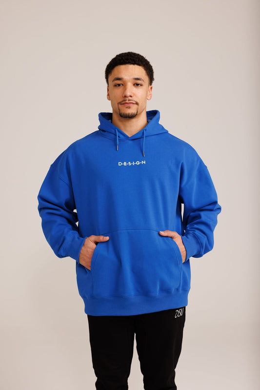 D-E-S-I-G-N Cobalt Blue Velvet Interior Hoodie