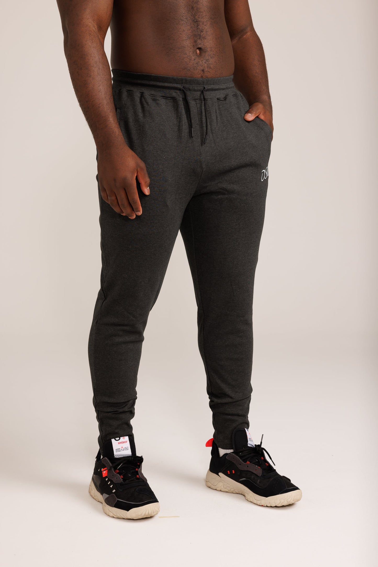DSN Dark Grey Zipper Track Pants