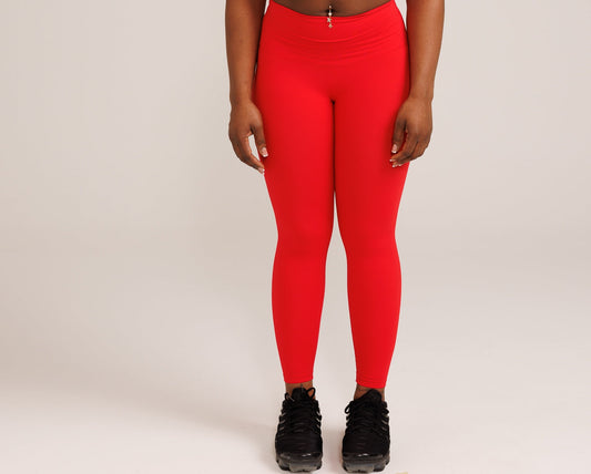 DSN Ribbed Red Leggings