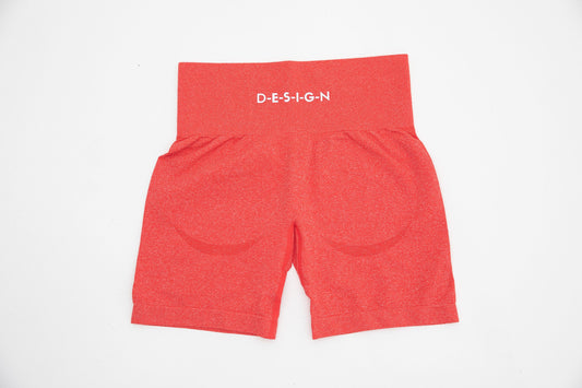 Contour Peach-Red Biker Shorts