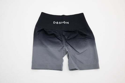 Gradient Midnight Black-Silver Shorts
